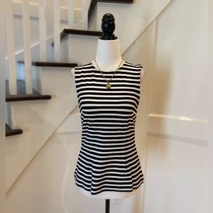 Ralph Lauren Striped Peplum-Style Top